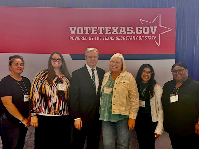 Liberty County Elections Department Staff with Jane Nelson, Texas Secretary of State